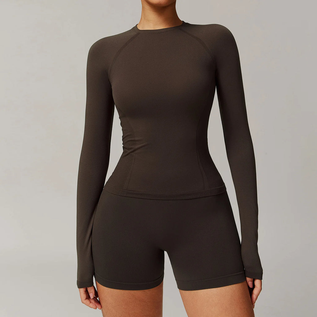 Seamless Yoga Set Women Pink Short Sleeve Top with High Waist Leggings Two Piece Workout Clothes Sports Fitness Gym Sets