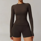Seamless Yoga Set Women Pink Short Sleeve Top with High Waist Leggings Two Piece Workout Clothes Sports Fitness Gym Sets