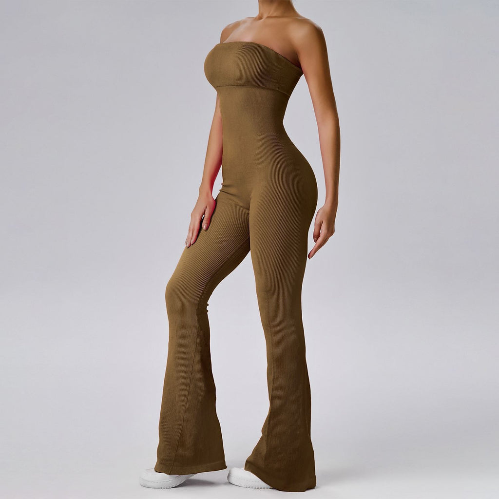 Fitness Peach Hip Training Sports Yoga Bell-bottom Pants Trousers