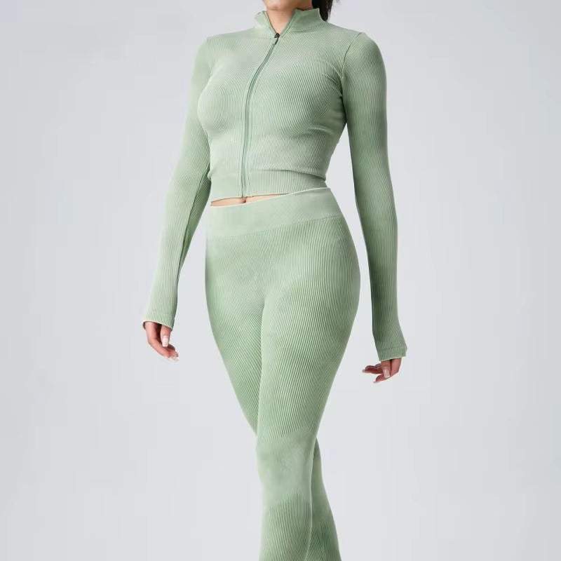 Ultra-Stretchy Fleece Sports Suit - Long Pants & Long Sleeves - All-In-One Fitness Set for Cycling, Hiking & Ball Sports