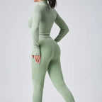 Ultra-Stretchy Fleece Sports Suit - Long Pants & Long Sleeves - All-In-One Fitness Set for Cycling, Hiking & Ball Sports